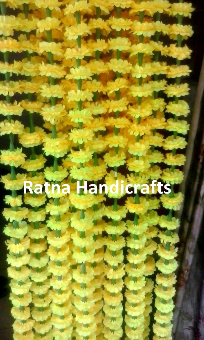 Ratna-Handicrafts-Artificial-Marigold-Yellow-Garlands