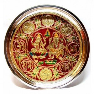 Ratna Laxmi Ganesh Meenakari Thali