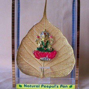 gold-plated-natural-leaf-lakshmi